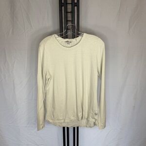 Light Cream Long Sleeve Crewneck Top